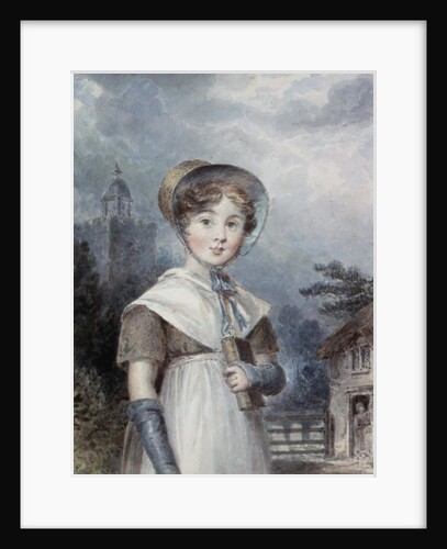 Little Girl in a Quaker Costume, holding a Bible by Isaac Pocock