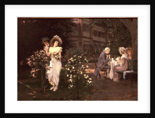 Teatime romance, 19th century by Hermann Koch