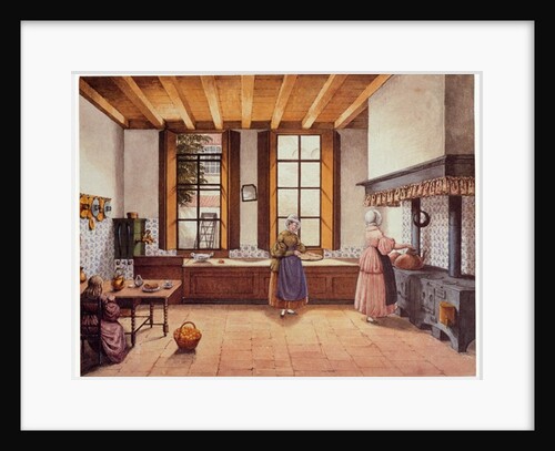 Kitchen of the Zwijnshoofd Hotel at Arnhem, 1838 by Mary Ellen Best