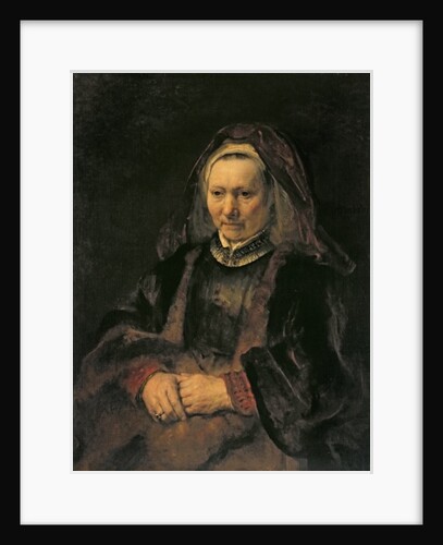 Portrait of an Elderly Woman, c. 1650 by Rembrandt Harmensz. van Rijn