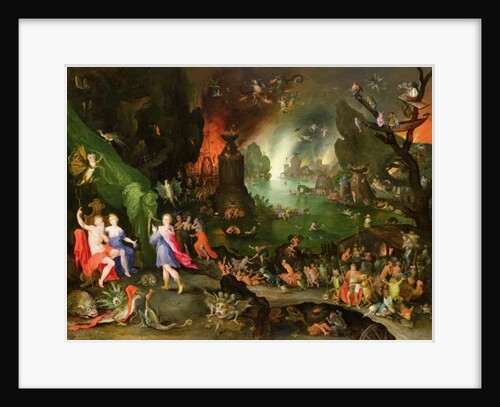 Orpheus Playing a Harp to Pluto and Persephone in the Underworld by Jan the Elder Brueghel