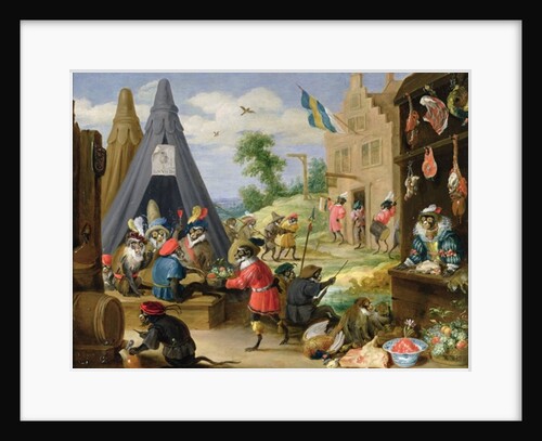 A Monkey Encampment by David the Younger Teniers