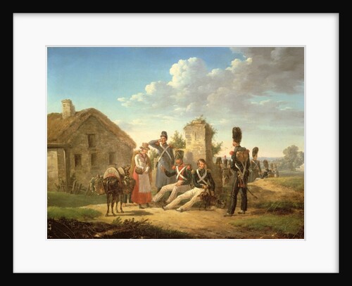 Landscape with Soldiers by Bernard Edouard Swebach
