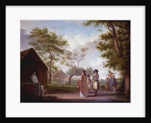 Country Landscape with Figures by Johan Prey