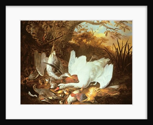 Still Life of Swan and Game in a Landscape by Jan de Wit