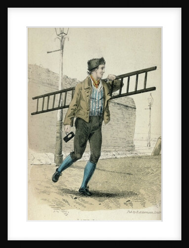 The Lamp Lighter from Ackermann's 'World in Miniature' by Frederic (after) Shoberl