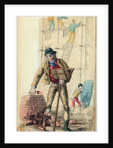 The Bricklayer's Labourer from Ackermann's 'World in Miniature' by Frederic Shoberl