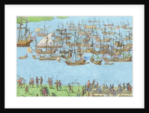 The Encampment of the English Forces near Portsmouth during the Battle of the Solent by James Basire