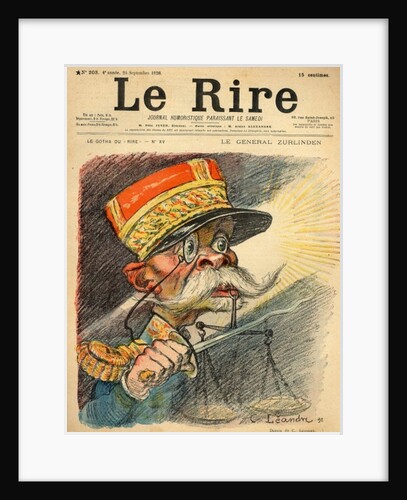 Caricature of General Zurlinden by Charles Leandre