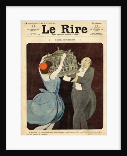 Cartoon of the composer Andre Messager by Leonetto Cappiello