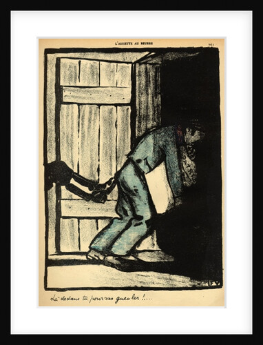 A man caught putting up political posters is thrown in prison by Felix Edouard Vallotton