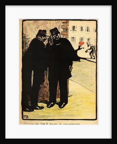 Two policemen hide from the Commissioner's wife by Felix Edouard Vallotton