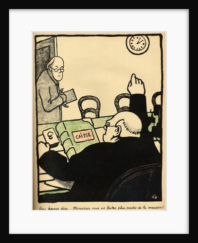 An employer sacks one of his employees by Felix Edouard Vallotton