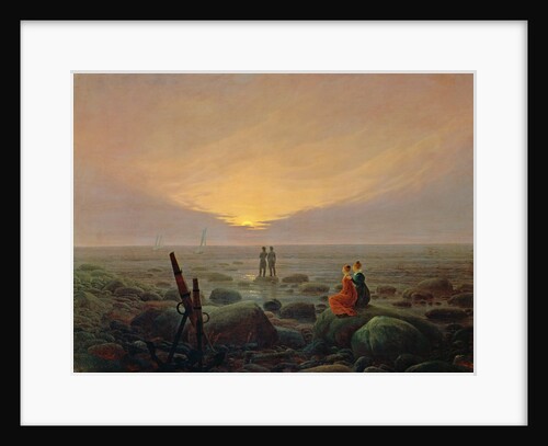 Moon Rising Over the Sea, 1821 by Caspar David Friedrich