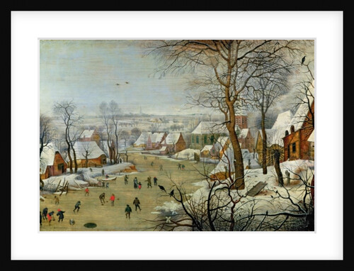Winter Landscape with Skaters and a Bird Trap by Pieter the Younger Brueghel
