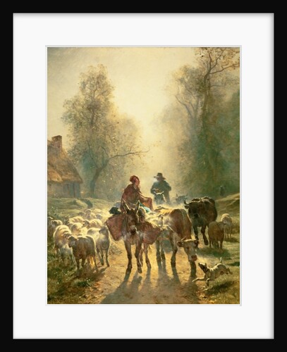 Setting off For Market by Constant-Emile Troyon