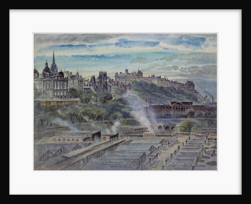 Edinburgh from near St. Anthony's Chapel on the North-west Shoulder of Arthur's Seat, 19th century by John Gendall