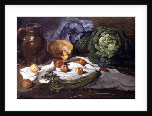 Still Life with Cabbages by Armand-Desire Gautier