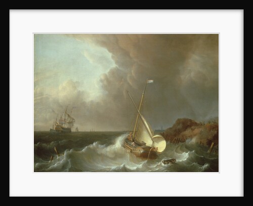 Galleon in Stormy Seas by Jan Claes Rietschoof