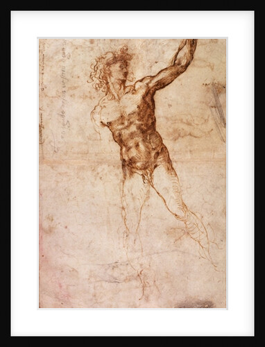 Sketch of a Nude Man by Michelangelo Buonarroti