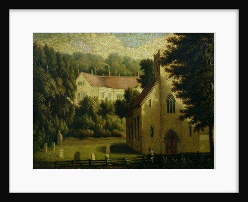 Chawton House and Church, 1809 by English School