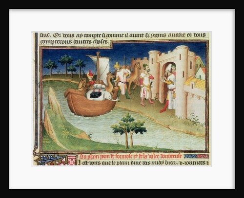 Marco Polo with elephants and camels arriving at Hormuz on the Gulf of Persia from India, c.1410-12 by (and workshop) Boucicaut Master