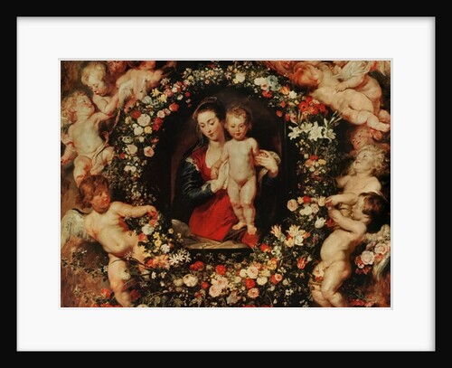 Virgin with a Garland of Flowers, c.1618-20 by Peter Paul Rubens