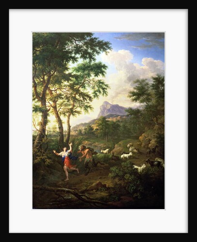 An Arcadian Landscape with Pan and Syrinx by Jacob de Heusch
