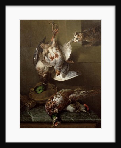 A Cat Attacking Dead Game by Alexandre-Francois Desportes