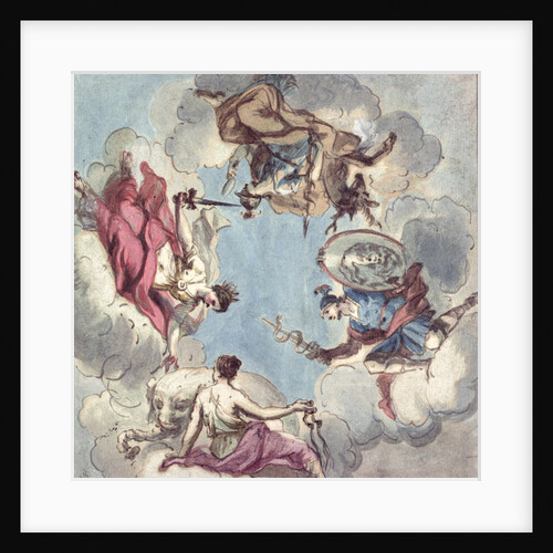 Design for a Ceiling: The Four Cardinal Virtues, Justice, Prudence, Temperance and Fortitude by James Thornhill