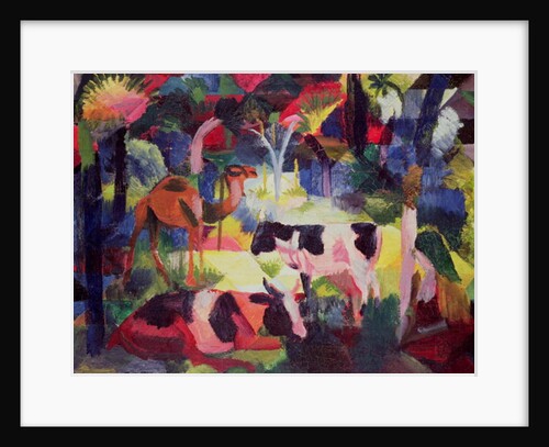 Landscape with Cows and a Camel, 1914 by August Macke