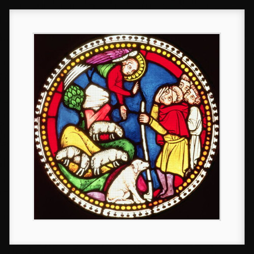 Window depicting The Annunciation to the Shepherds, c.1300 by German School