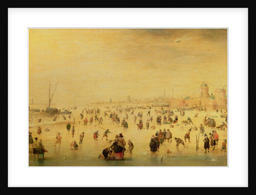 Skaters on a Frozen River, 17th century by Barent Avercamp