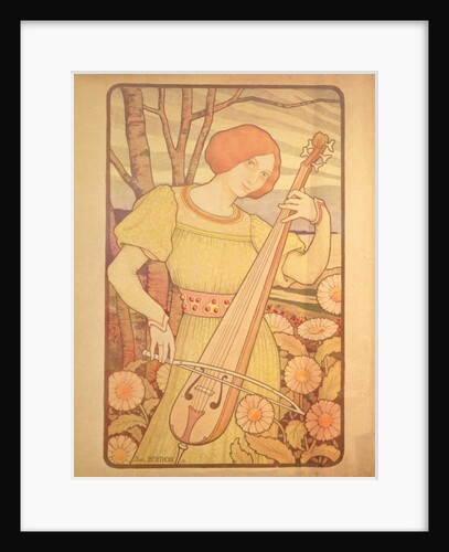 Young Woman with a Lute by Paul Berthon