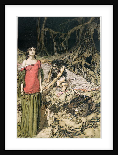 The Wooing of Grimhilde, the mother of Hagen by Arthur Rackham