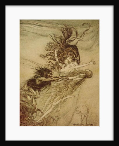 The Rhinemaidens teasing Alberich by Arthur Rackham