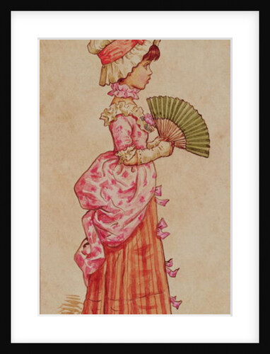 For the Dance, one of a set of 12 illustrations from 'Christmas in Little Peopleton Manor' for The Illustrated London News, 1879 by Kate Greenaway