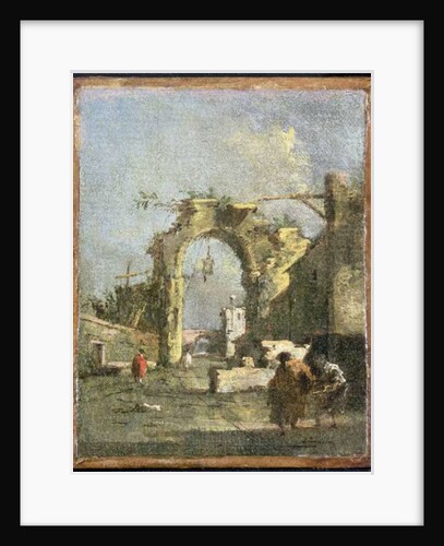 A Capriccio - Ruins, 18th century by Francesco Guardi