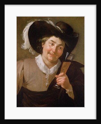 Portrait of a Man Holding a Wine Glass by Jan van Bijlert or Bylert