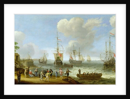 Dutch Warships in an Estuary by Adam Willaerts