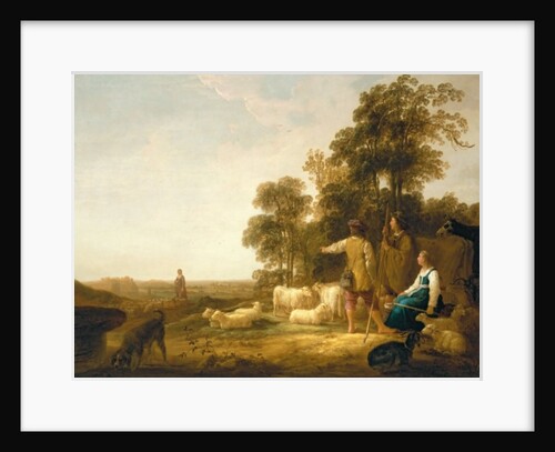 A Landscape with Shepherds and Shepherdesses by Aelbert Cuyp