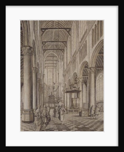 Interior of the New Church, Delft by Johannes Coebermans