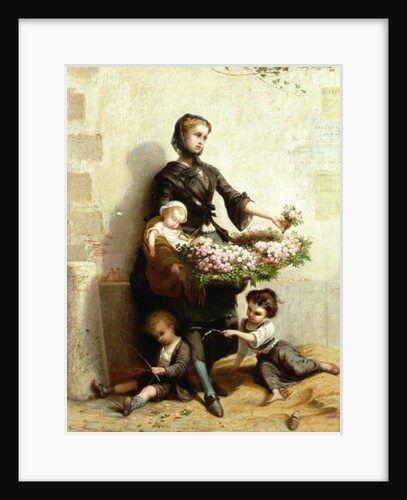 Victorian Flower Seller by Leopold de Moulignon