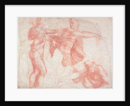 Studies of Male Nudes by Michelangelo (after) Buonarroti