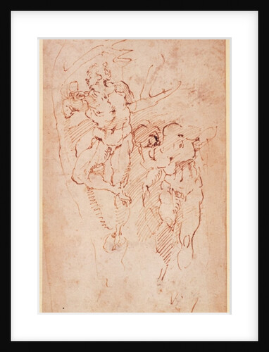Studies of Male Nudes by Michelangelo Buonarroti