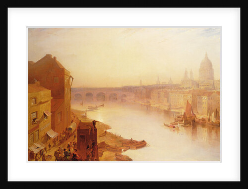 St. Paul's Cathedral: From Southwark Bridge, 19th century by Charles Claude Pyne