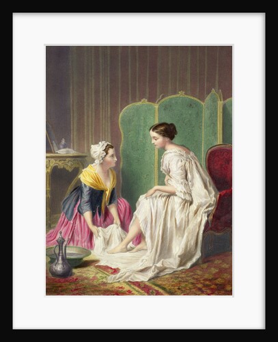 Maid Washing her Mistress' Feet by Anonymous Anonymous