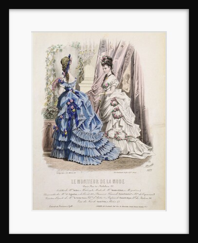 Fashion plate from 'Le Moniteur de la Mode' by French School