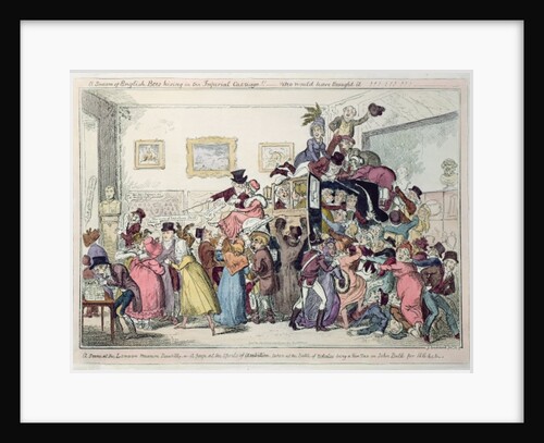 A swarm of English bees hiving in the Imperial Carriage!! - Who would have thought it?? by George Cruikshank