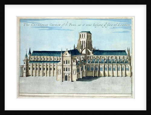 St. Paul's Cathedral before it was destroyed by the Fire of London by Robert Morden